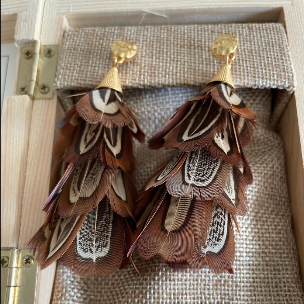 Pheasant Statement Earrings